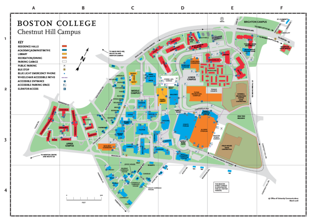 Chestnut Hill Map About BC Boston College