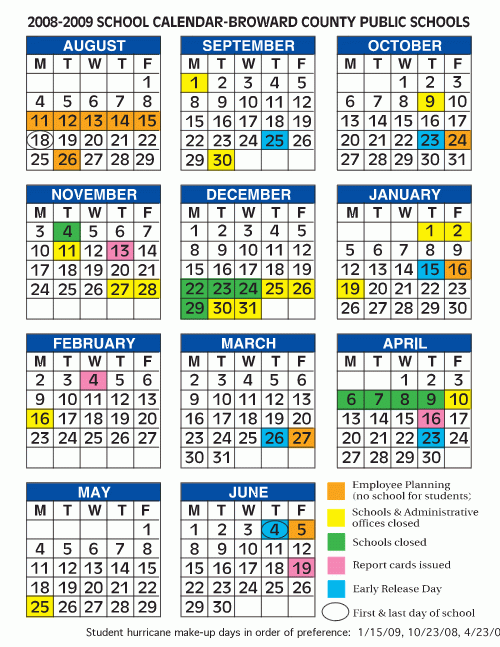 Coral Springs Student Central 2006 2007 School Calendar