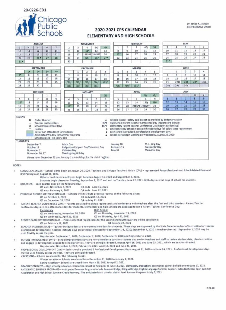 Cps 2022 Calendar Kits