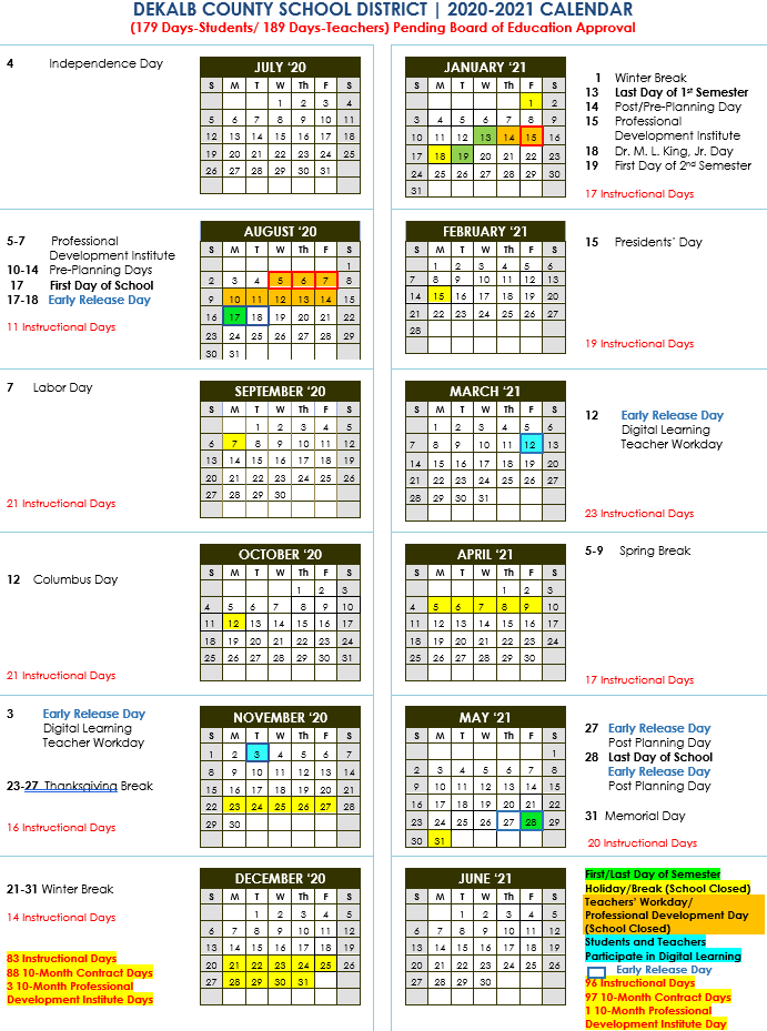 Dekalb County Schools Calendar 2022 Calendar 2022