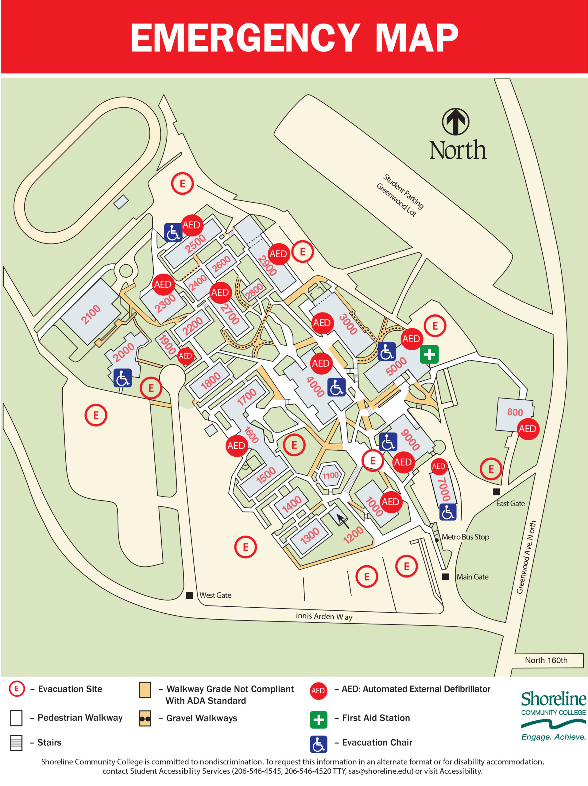 Evacuation Map Shoreline Community College