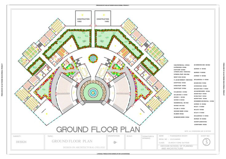 Floor Plan Architecture College Plan College Architecture Hotel 