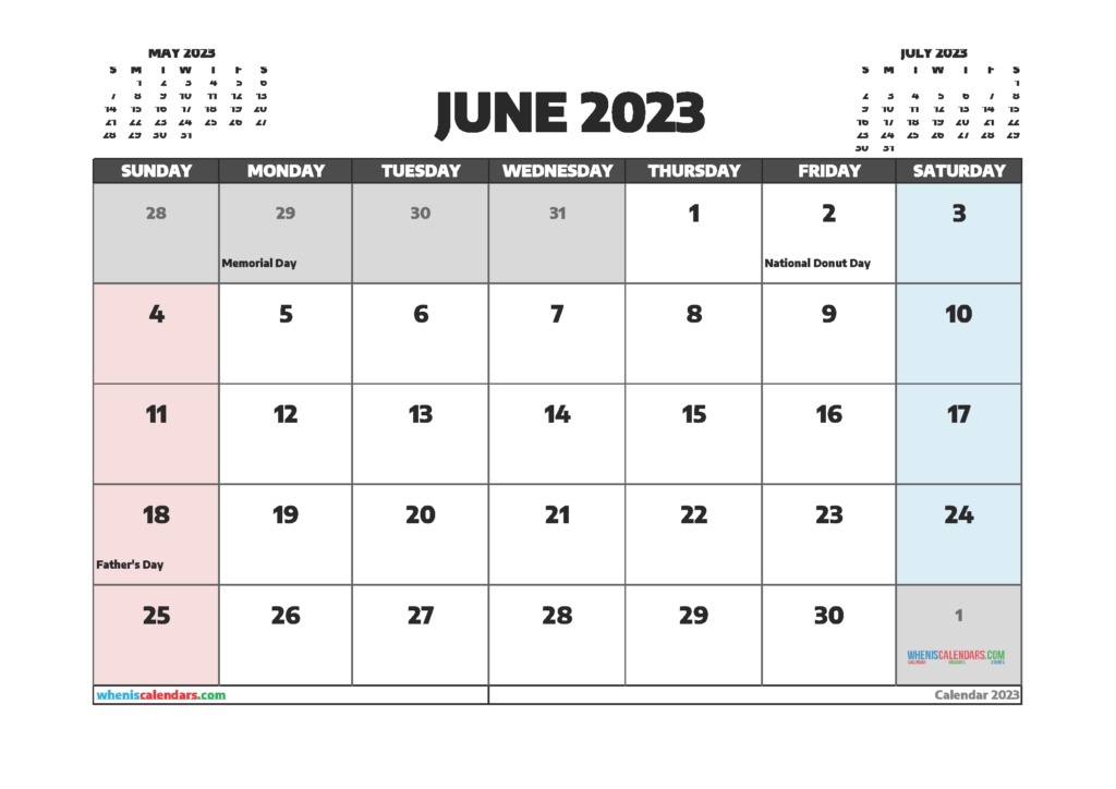 Free Printable July 2023 Calendar 12 Templates