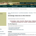 Genealogy Resources On The Internet Http www kclibrary q