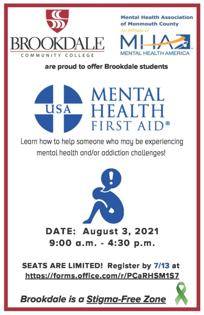 Mental Health First Aid Training Brookdale Community College