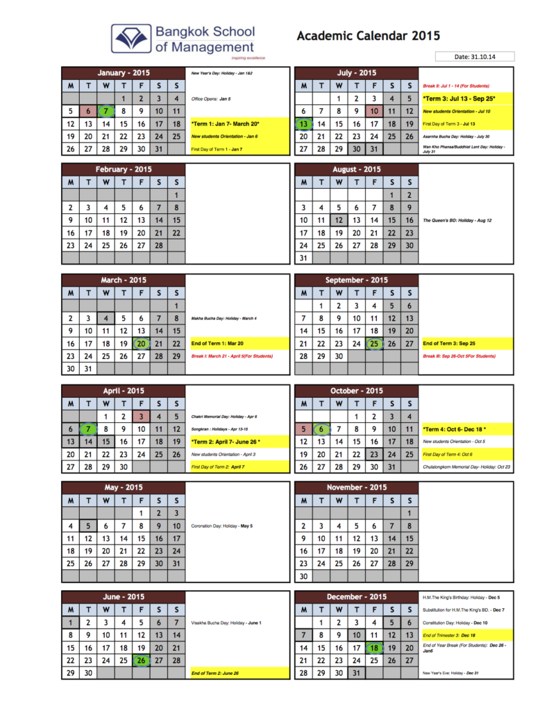 Academic Calendar Spring 2023 Ku