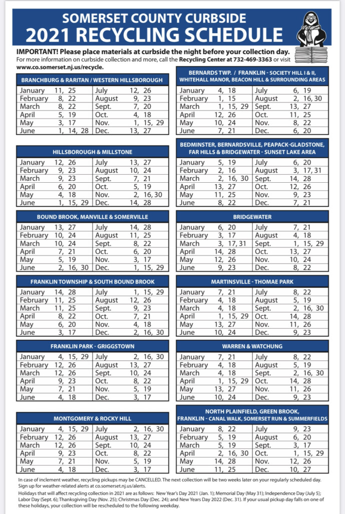 Teaneck Recycling Calendar 2022 Calendar 2022