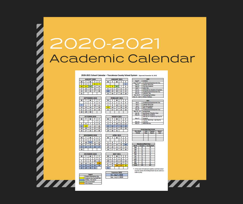 University Of Alabama Academic Calendar 2021 Printable March