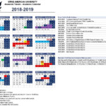 20 American University Academic Calendar Free Download Printable