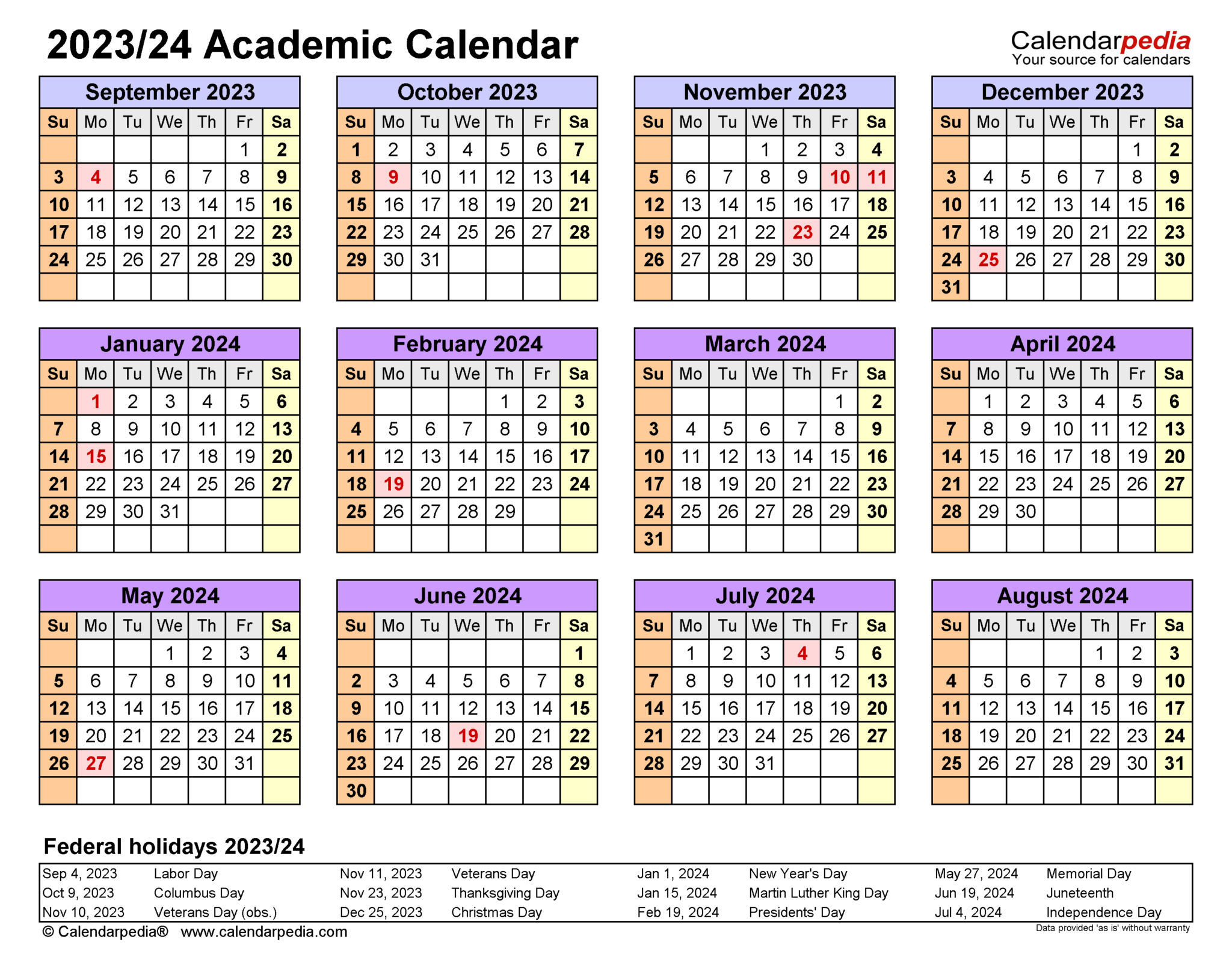 Australia University Academic Calendar