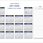 Academic Calendar Templates For 2022 2023