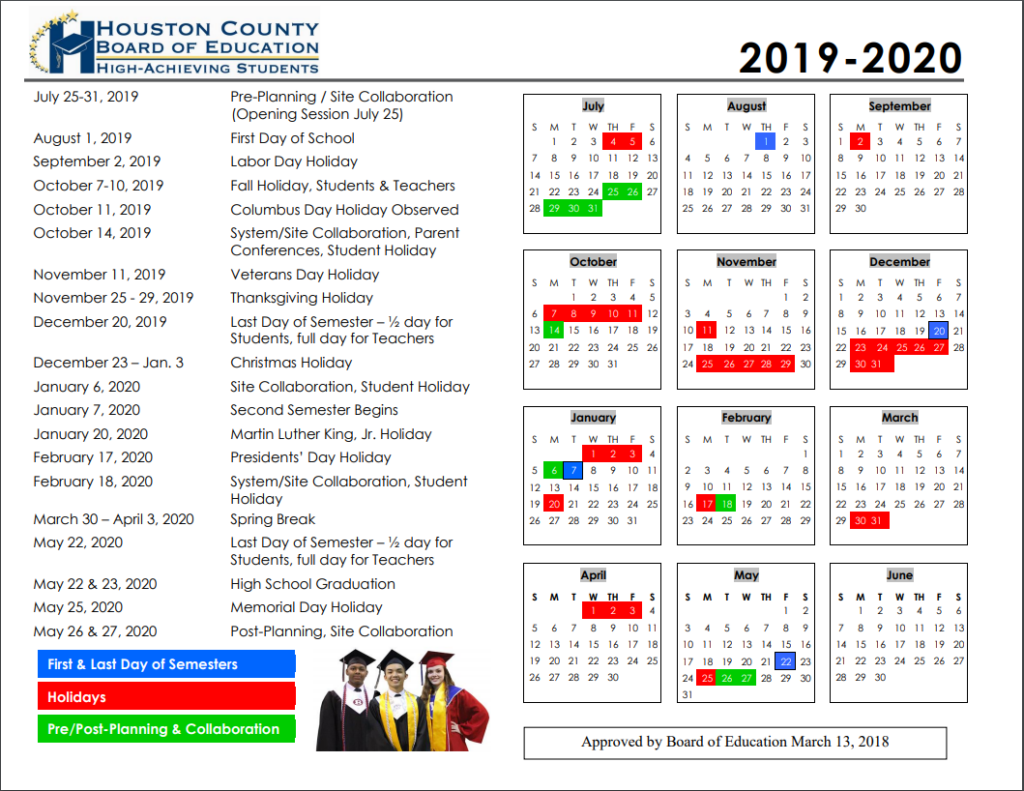 Bibb County Board Of Eduacation Calendar Printable Calendar 2021 2022