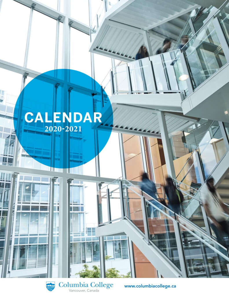 Columbia College Academic Calendar 2020 2021 By Columbiacollege1936 Issuu