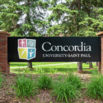 Concordia University St Paul Entrance Sign And Campus Logo Photograph