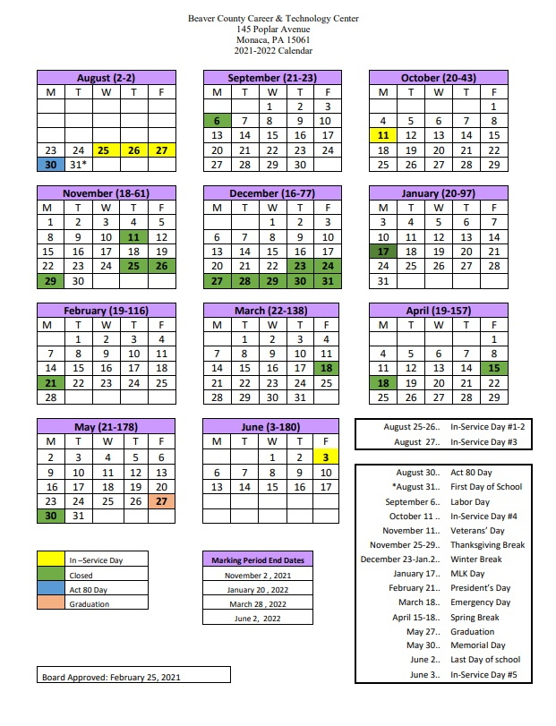 Duquesne Academic Calendar Spring 2022 CALENRAE
