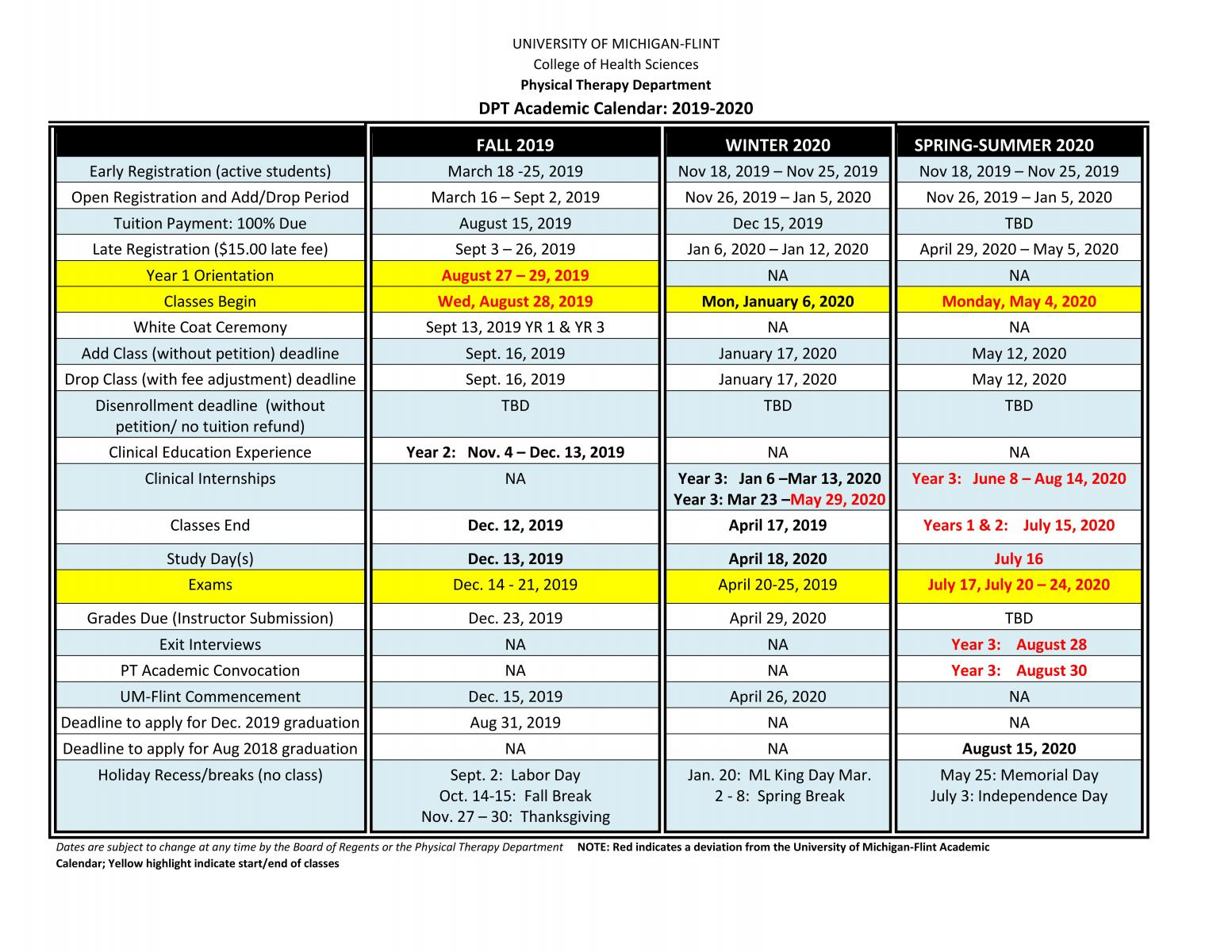 2023 Michigan State Academic Calendar