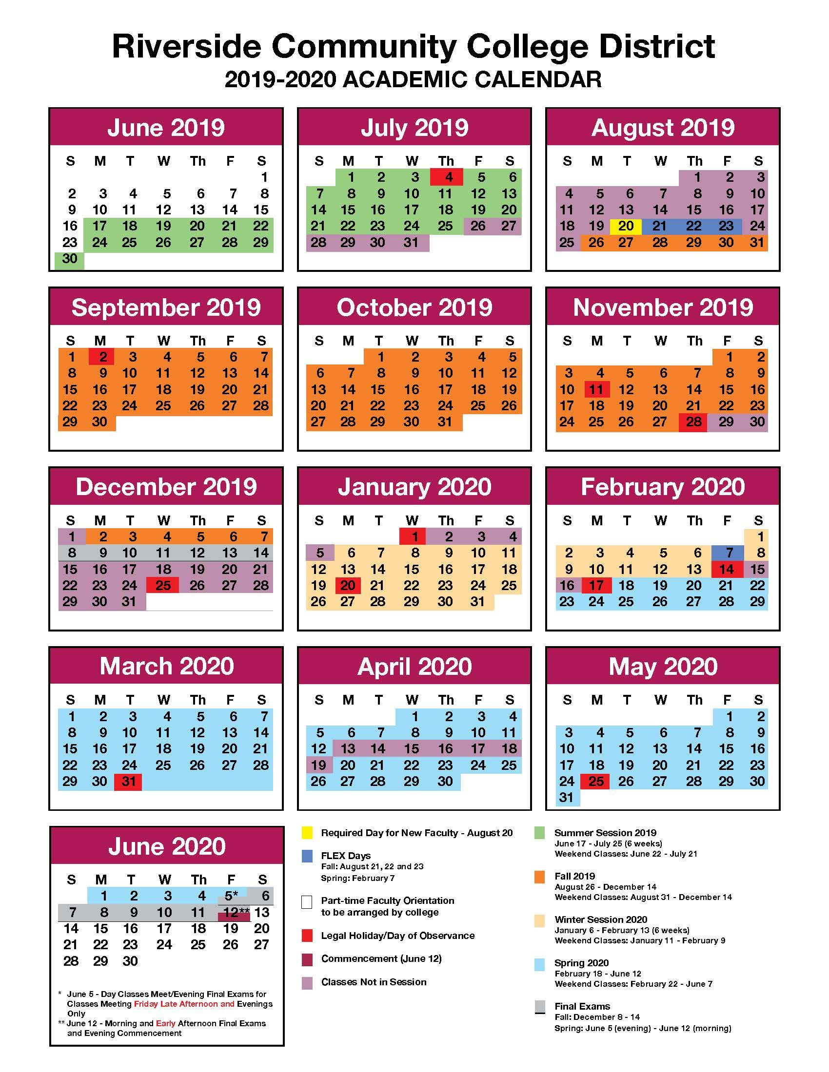 Chapman Spring Academic Calendar