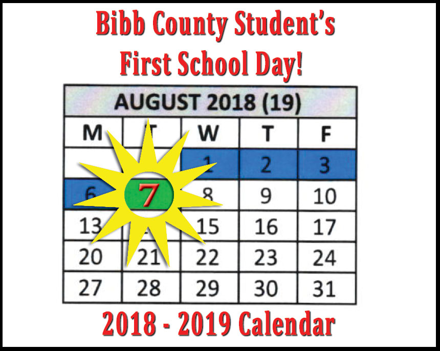 School Calendar 2018 2019 The Bibb Voice