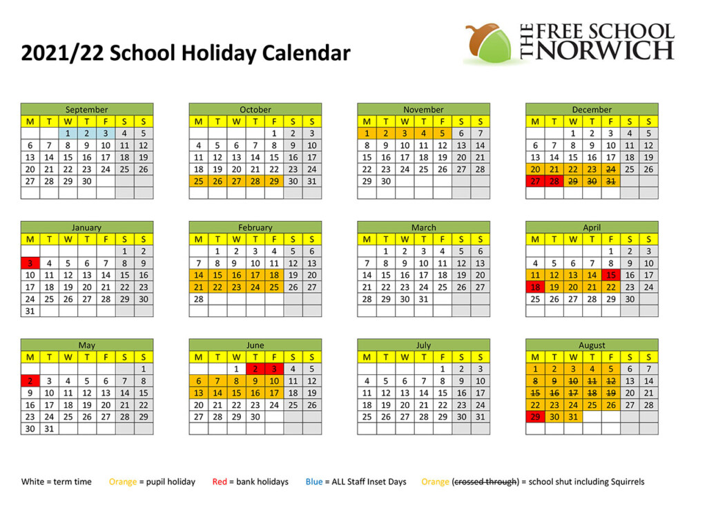 Term Dates The Free School Norwich