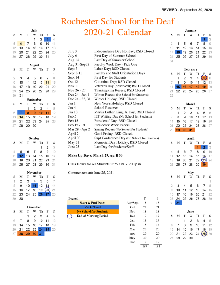 Academic Calendar University Of Rochester 2023