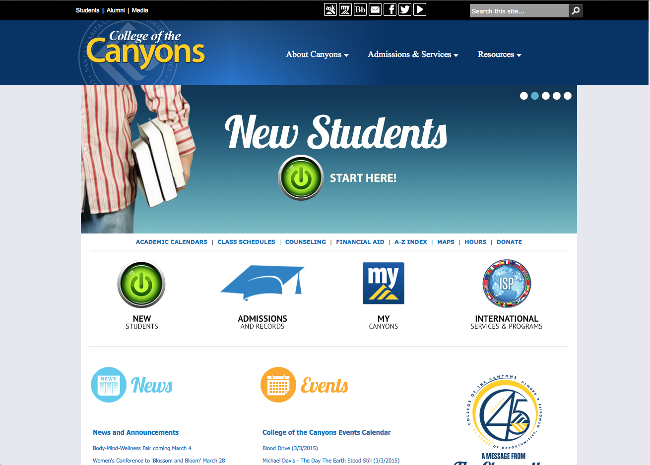 Usability College Of The Canyons New Students International Students