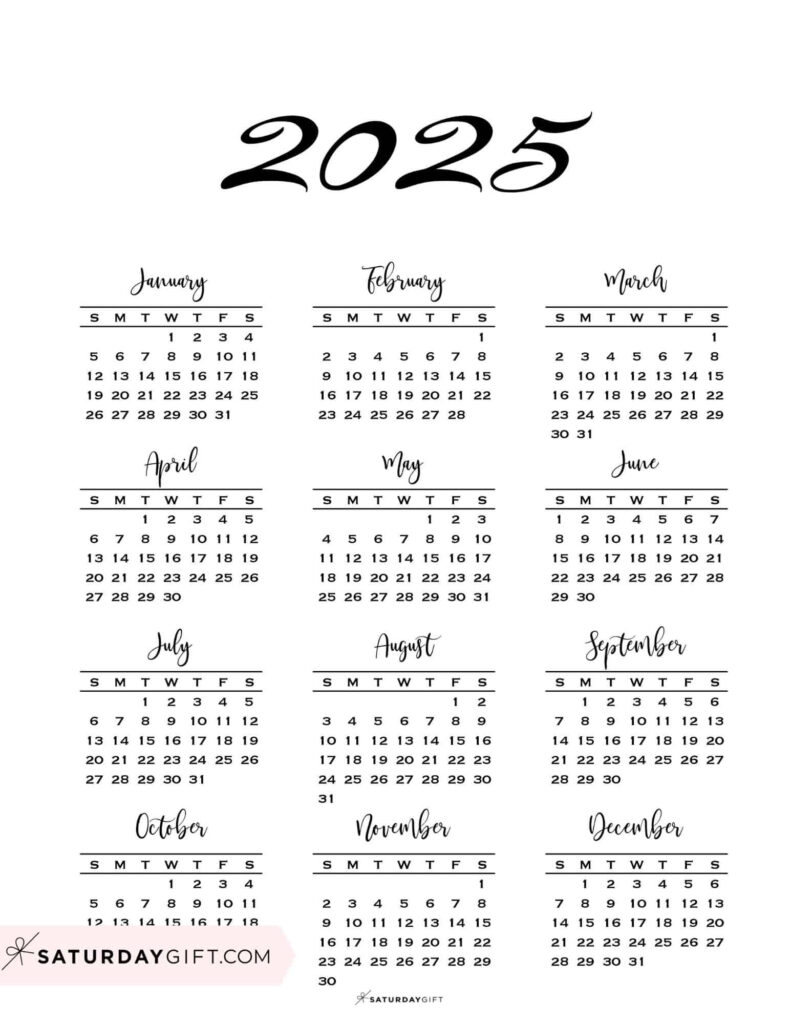 2025 Aesthetic Minimalist Calendar A Symphony Of Simplicity And Style 