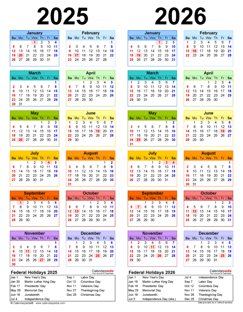 2025 And 2026 Calendar PDFs A Comprehensive Guide To Planning Your 