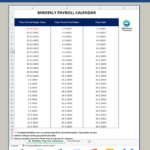 2025 Biweekly Payroll Calendar Template Excel Pdf Form Minne Tabatha