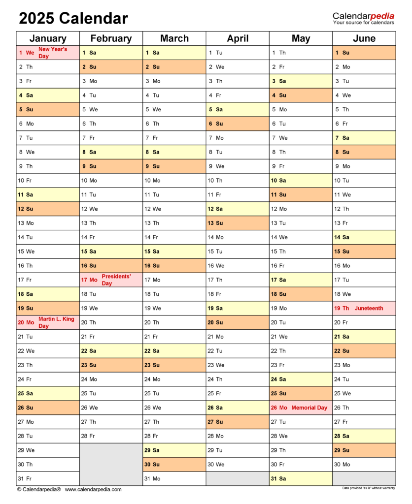 2025 Calendar A Comprehensive Year Long Overview Calendar 2025 June 