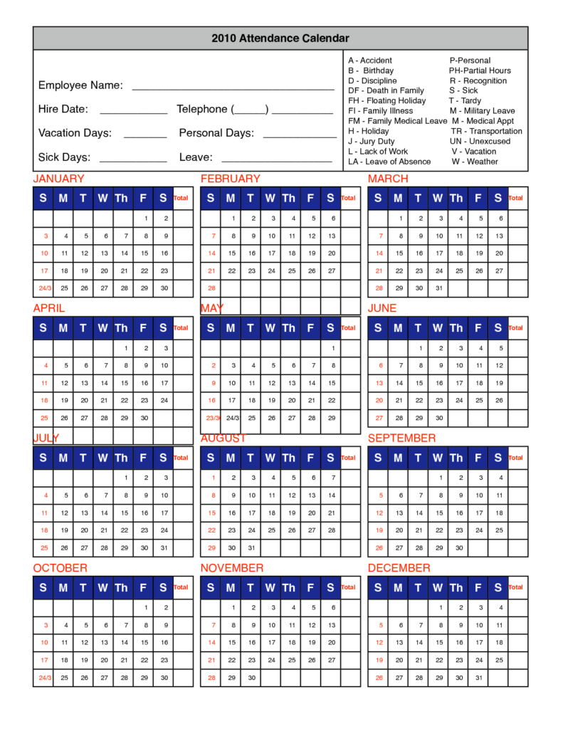 2025 Calendar Attendance Sheets Printable Reina Charleen