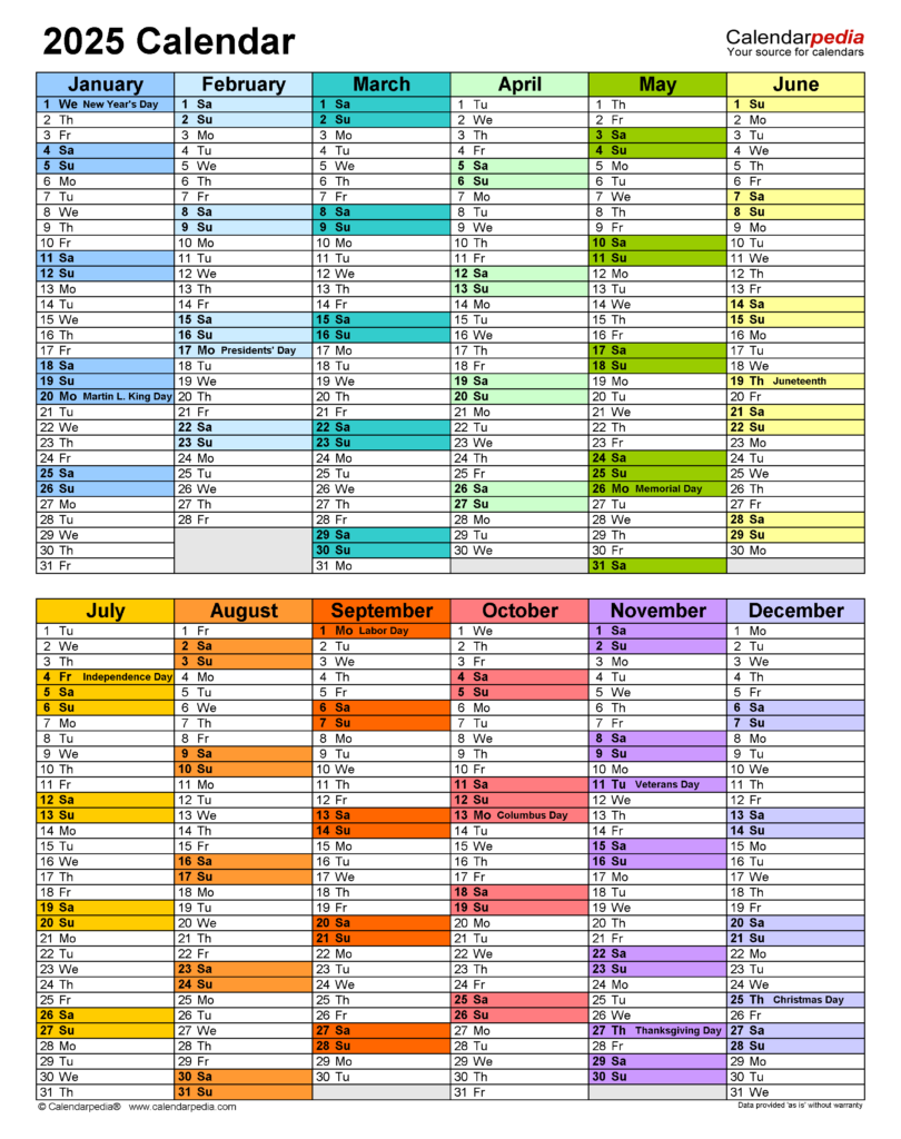 2025 Calendar Free Printable Excel Templates Calendarpedia