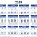 2025 Calendar Printable Customize And Print