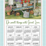 2025 Calendar Towel 3469 Blue Wagon