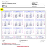 2025 Employee Attendance Calendar Printable Free Word Document Tony