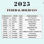 2025 Federal Leave Calendar Excel A Comprehensive Guide For Federal