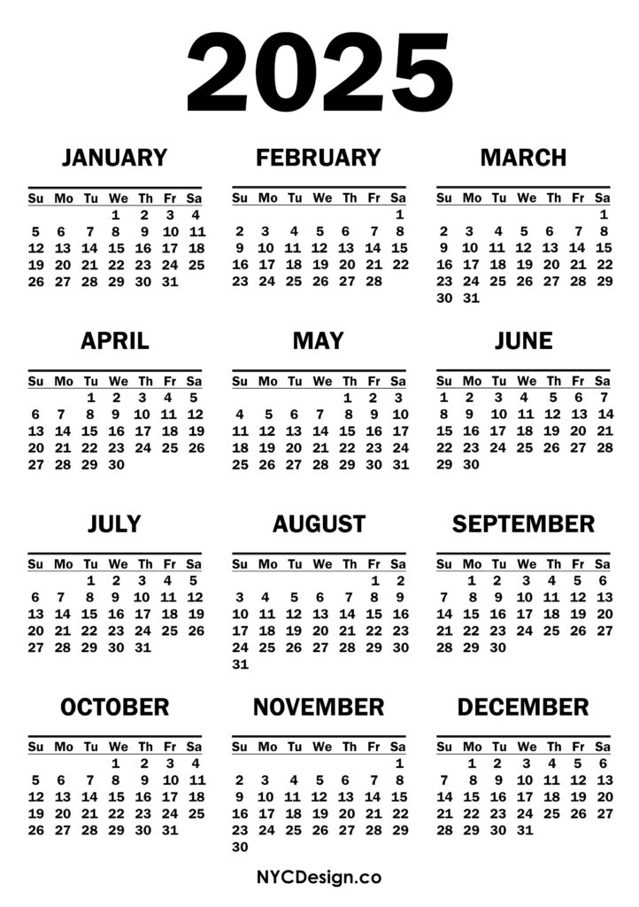 2025 Free Calendars By Mail 2025 Printable Brena Clareta