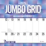 2025 Grid Wall Calendar Etsy