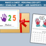 2025 Handprint Calendar Printable Handprint Craft Handprint Keepsake