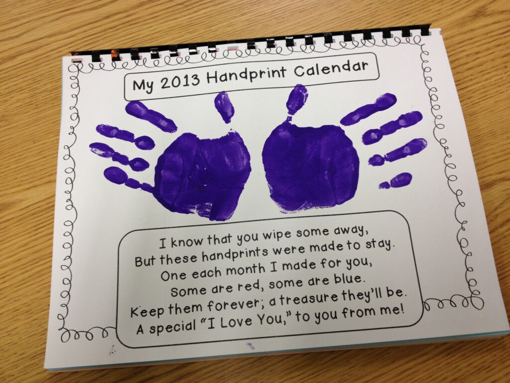 2025 Handprint Calendar Template Fayre Jenilee