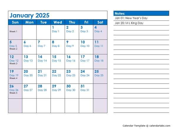 2025 Julian Date Calendar Free Printable Templates