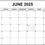 2025 June Calendar A Comprehensive Guide Excel Calendar 2025 Download