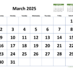 2025 March Calendar