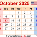 2025 October Calendar With Festivals 2025 Holidays Emelia Ealasaid