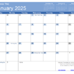 2025 Printable Calendar