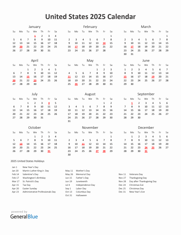 2025 School Year Calendar For K 12 In The United States Calendar 2025 