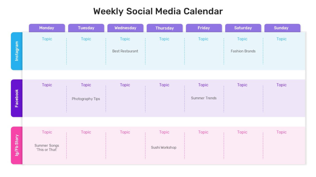 2025 Social Media Calendar Template Carena Maddalena