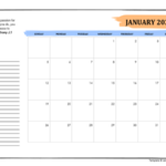 2025 Student Calendar With Note Space Free Printable Templates