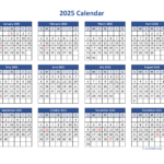 2025 Yearly Calendar Printable Free PDF For Planning And Organization