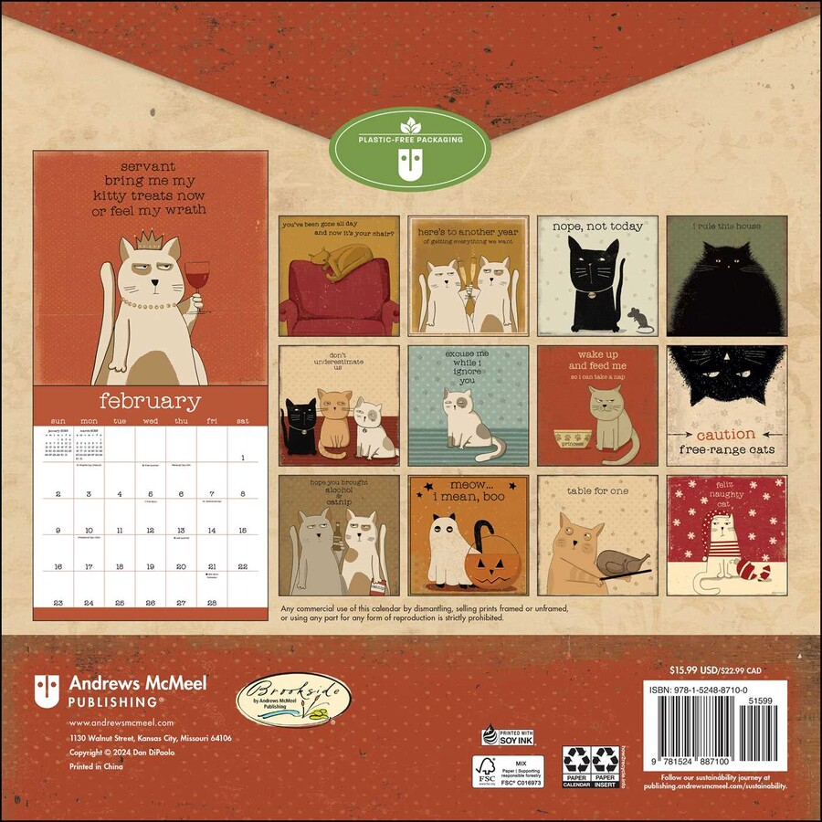 A Year Of Snarky Cats 2025 Wall Calendar Book Summary Video 