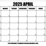 April 2025 Calendar With Holidays Printable Plan Your Month With Ease